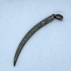 Paved Diamond Curved Spike with Bail