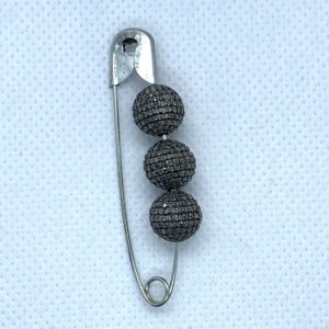 Paved Diamond 10mm Round Bead A