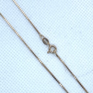 Rose Gold Filled Box Chain 1.0mm with Clasp