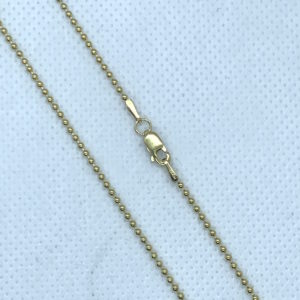 Gold Filled Plain Smooth Ball Chain 1.5mm with Clasp