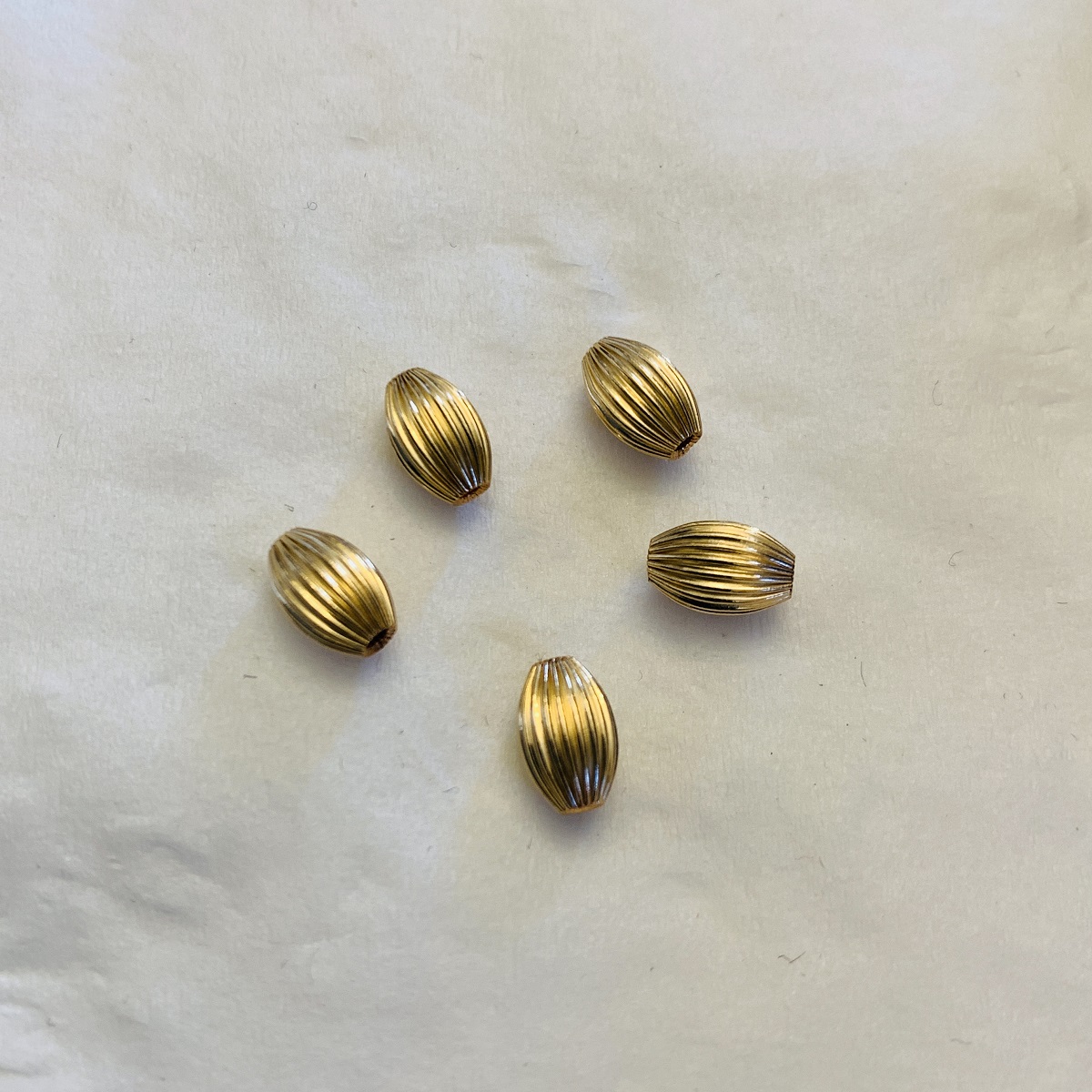 5 Pcs 5 mm Oxidized Sterling Silver Round Corrugated Beads