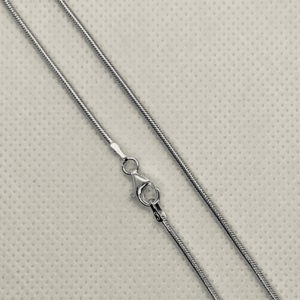 Stg. Silver Snake-40 Chain with Clasp