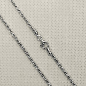 Stg. Silver Rope 40 Chain with Clasp