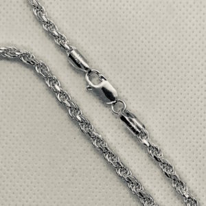 Stg. Silver Rope 80 Chain with Clasp