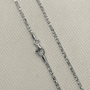 Stg. Silver Margarita-30 Chain with Clasp