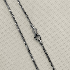 Stg. Silver Margarita-30 Chain with Clasp (Rhodium Plated)