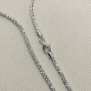 Stg. Silver Margarita-40 Chain with Clasp