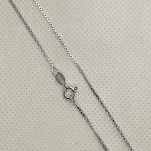 Stg. Silver Box 19 Chain with Clasp