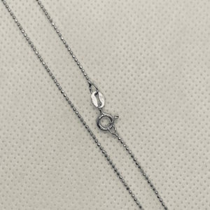 Stg. Silver Diamond Cut Ball Chain-100 with Clasp