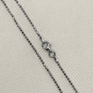Stg. Silver Diamond Cut Ball Chain-150 with Clasp