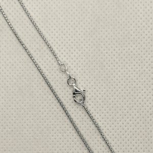 Stg. Silver Half Round Box-24 Chain with Clasp