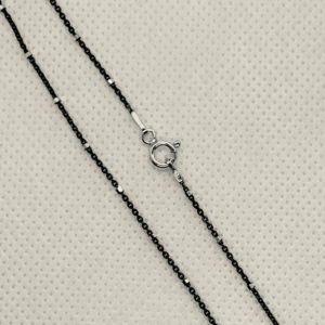 Stg. Silver Two Tone BS Chain with Clasp