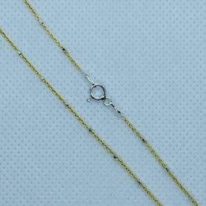 Stg. Silver Two Tone GS Chain with Clasp