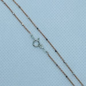 Stg. Silver Two Tone RGS Chain with Clasp