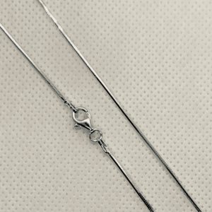 Stg. Silver Diamond Cut 8 Sided Snake-30 Chain with Clasp