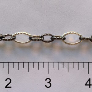 Sterling Silver 2 Tone Large Cable Chain R40