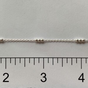 Sterling Silver 3 Round Ball & Cable Chain