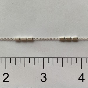 Sterling Silver 3 Oval Ball & Cable Chain