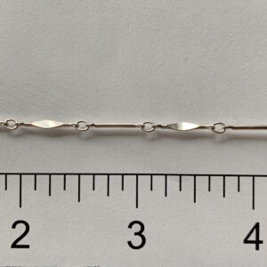 Sterling Silver Bar Chain - Diamond & Straight N6660R20