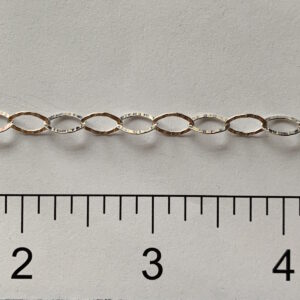 Sterling Silver Hammered Finish Link Chain N60437R14