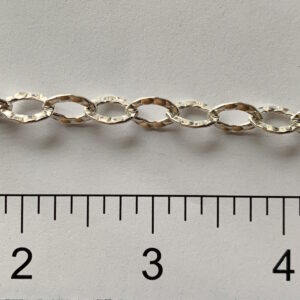 Sterling Silver Hammered Finish Link Chain Heavy N60010R40