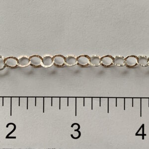 Sterling Silver Hammered Finish Link Chain N60435R12