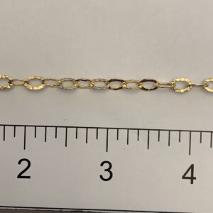 G. F. Cable Chain FW OvaL Link Hammered Finish N60050R36