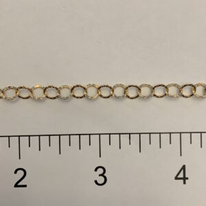 G. F. Cable Chain Round Link Hammered Finish N60412R24