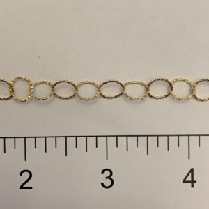 G. F. Cable Chain Round Link Hammered Finish N60413R24