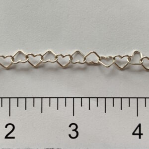 Sterling Silver Heart Shape Link Chain Large NHRTLGR24