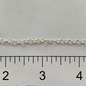 Sterling Silver Heart Shape Link Chain Small NHRTSMLR12