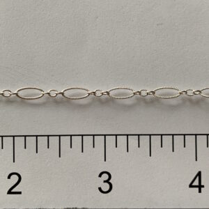 Sterling Silver Long & Short Chain Textured N60042R12