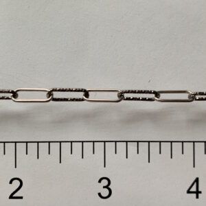 Sterling Silver Paper Clip 2 Color Chain BS NMGS168R26