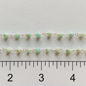 Amazonite SILV Wire Wrapped Chain