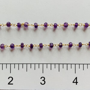 Amethyst GPS Wire Wrapped Chain