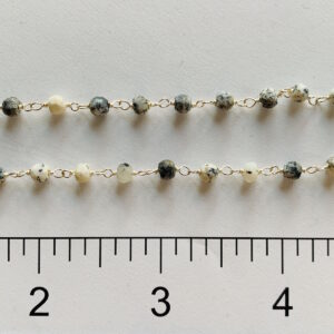 Dandritic Opal  Wire SILV Wire Wrapped Chain