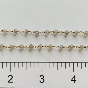 Labradorite 4mm GPS Wire Wrapped Chain