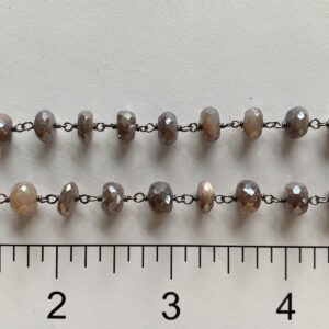 Mystic Moon Stone 8mm BRH Wire Wrapped Chain