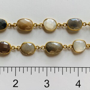 Mystic Moon Stone GPS Bazel Chain