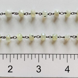 Mystic Prehanite 5.5mm +/-  BRH Wire Wrapped Chain