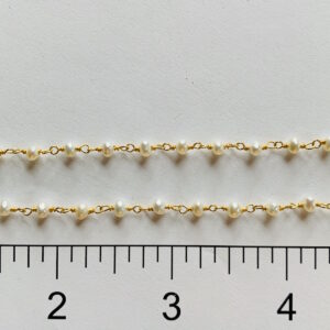 Pearl 3.0mm GPS Wire Wrapped Chain