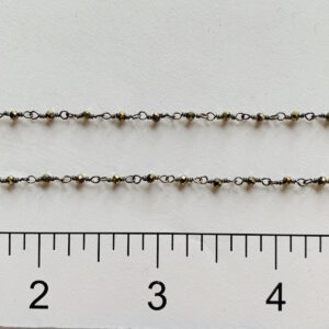 Pyrite 2mm BRH Wire Wrapped Chain