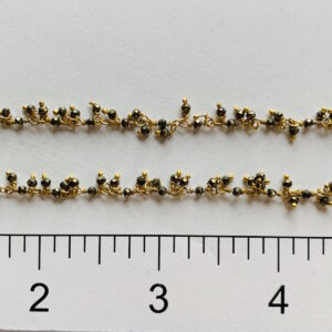 Pyrite Dangle  GPS Wire Wrapped Chain