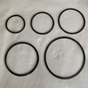 Black Rhodium Brushed Finish Ring 15mm (20 Pcs.)