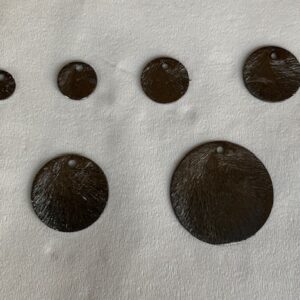 Black Rhodium Brushed Finish Disc 10mm (10 Pcs.)
