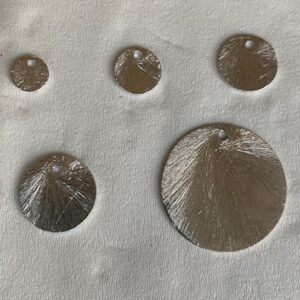 Stg. Silver Brushed Finish Disc 10mm (10 Pcs.)